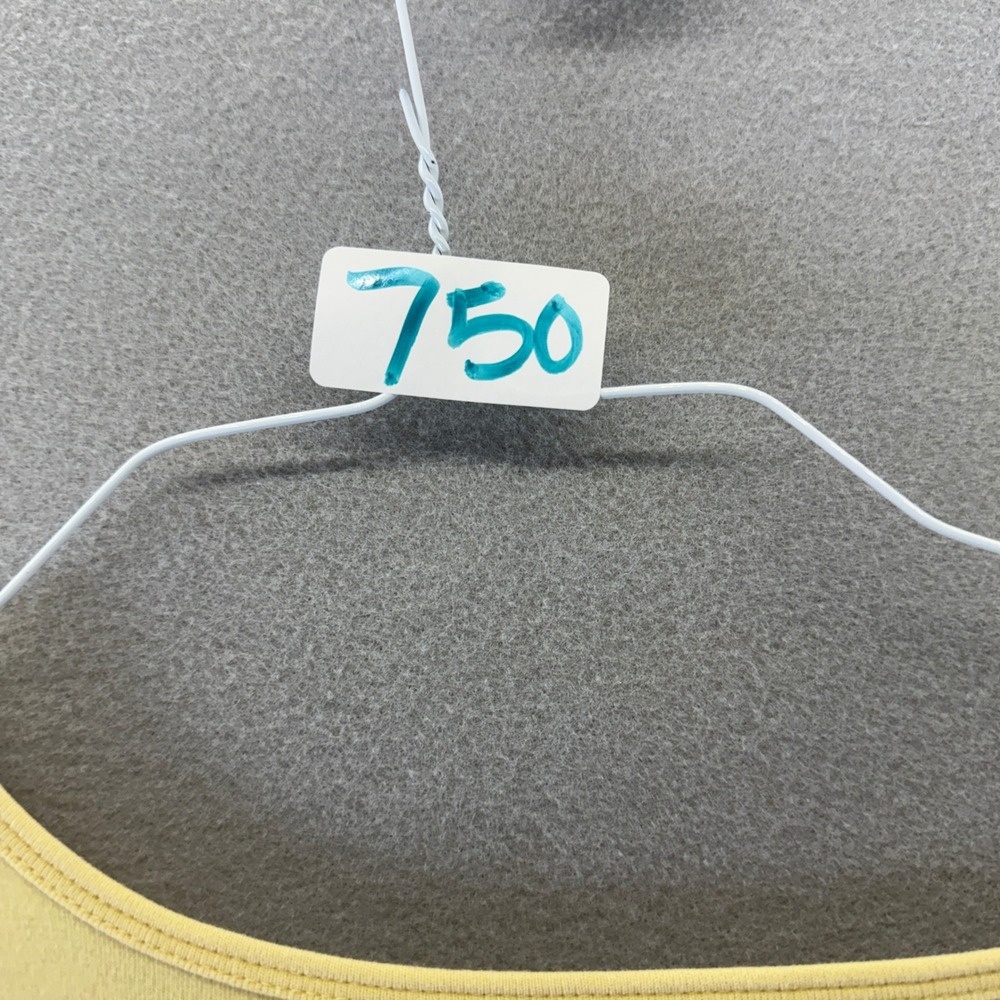 Talbots Yellow Cotton Short Sleeve Crew Neck Tee Shirt XL Side Slits - Picture 6 of 6